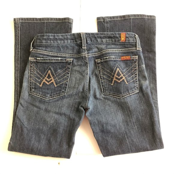 7 for all mankind A Pocket Low Rise Boot Cut 27 - Picture 3 of 5